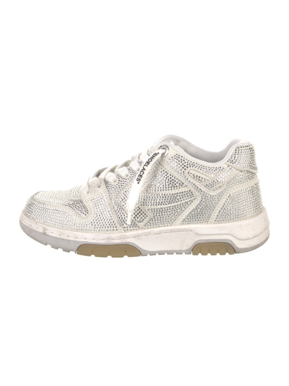 Off-White Out of office Silver Crystal Embellished Sneaker WMN 6 PR3-m21
